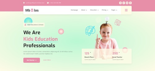 Demo thiết kế website trường mầm non